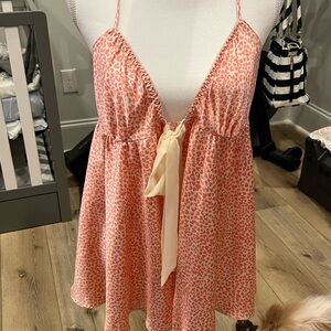 Victoria’s Secret Pink leopard print chemise with panty